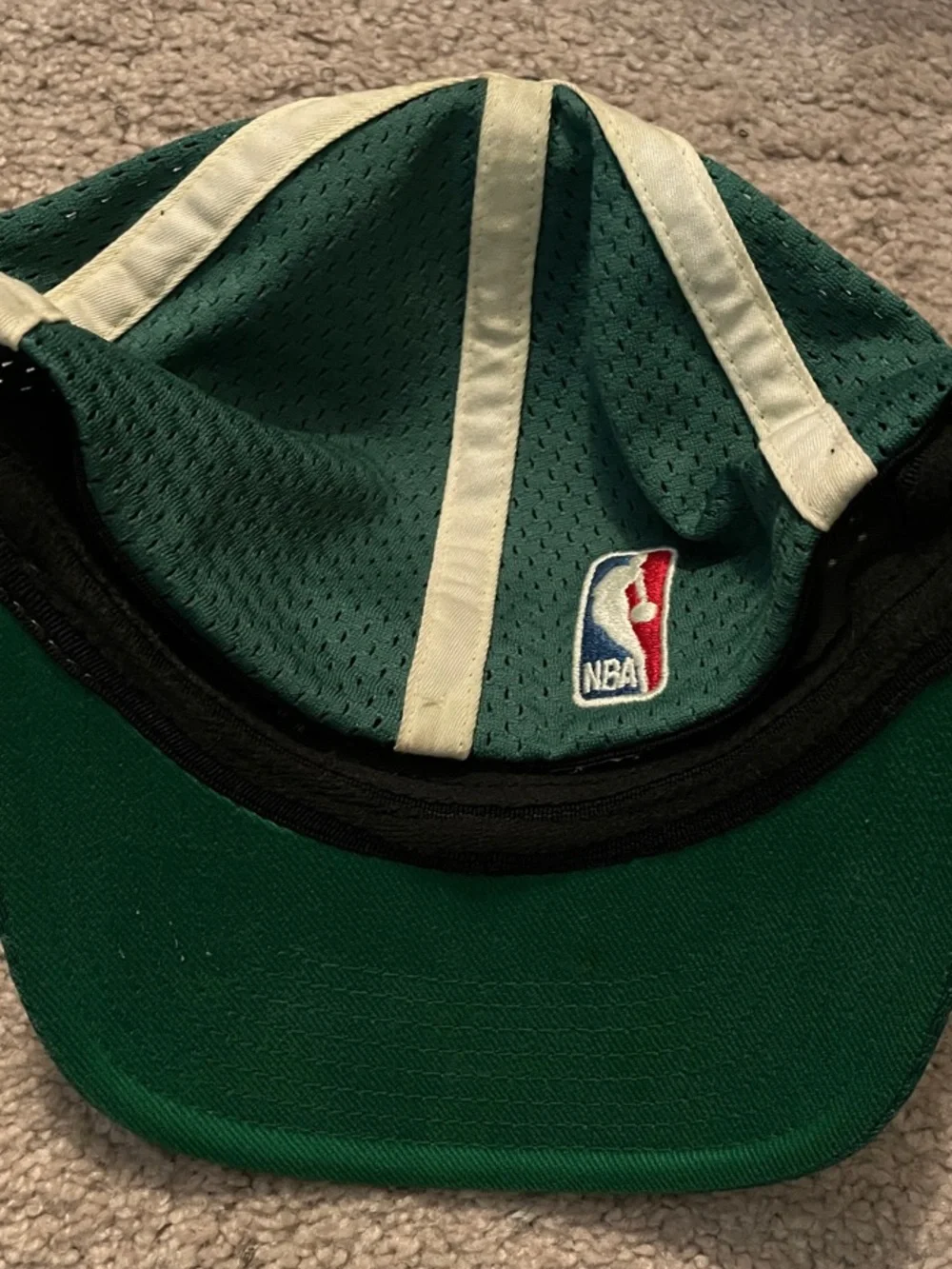 Nike Green and White Boston Celtics Hat men Large to XL